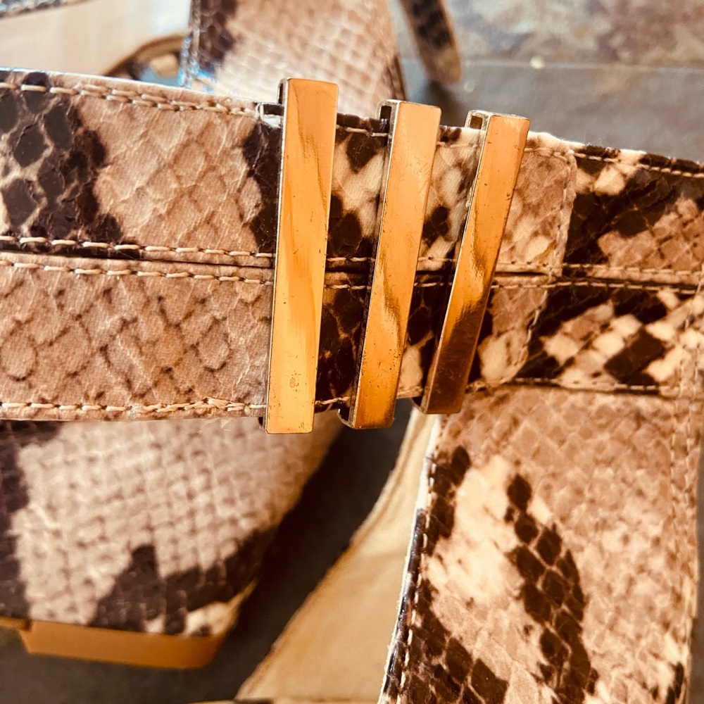 Nine West Snakeskin LEATHER Sexy Women's Sandals! Elegant and classy Designer! - Picture 3 of 3